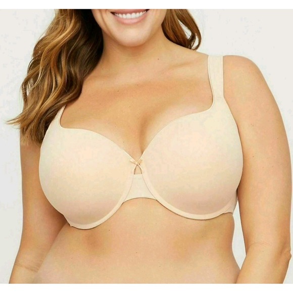 Catherines Other - Catherines Intimates Balconette Bra Beige 48C Memory Foam Underwire SCY2240 NEW